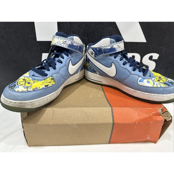 Nike Air Force 1 Mid PRM 313984-411 Michael VICK Size 11.5 COLLECTION ROYALE - Picture 2 of 12